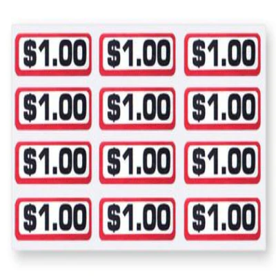 $1.00 Coin Slide Decals