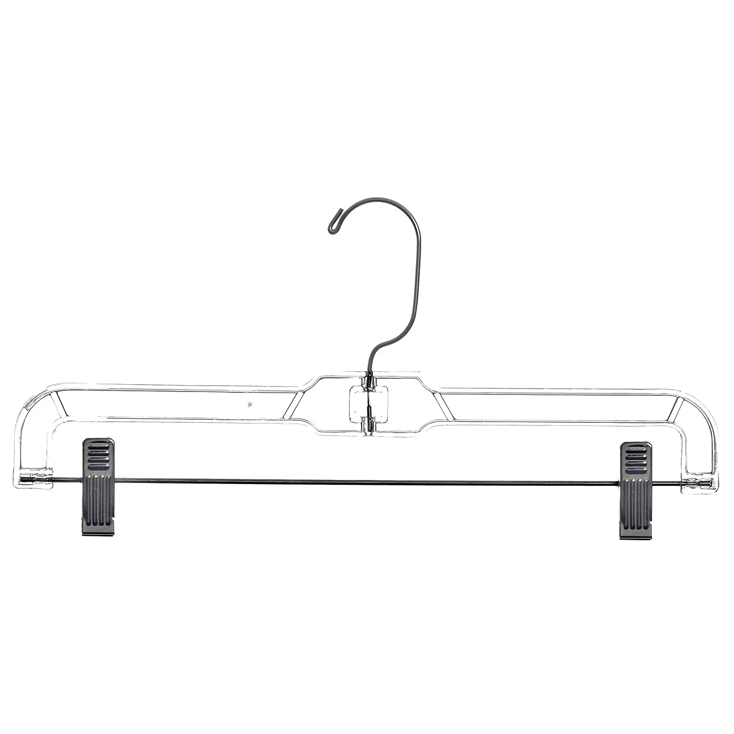 14" Clear Adjustable Pant/Skirt Hangers with clips - Image 2