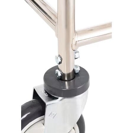 Antimicrobial Large Capacity Laundry Cart w/ Single Pole Rack - Image 3