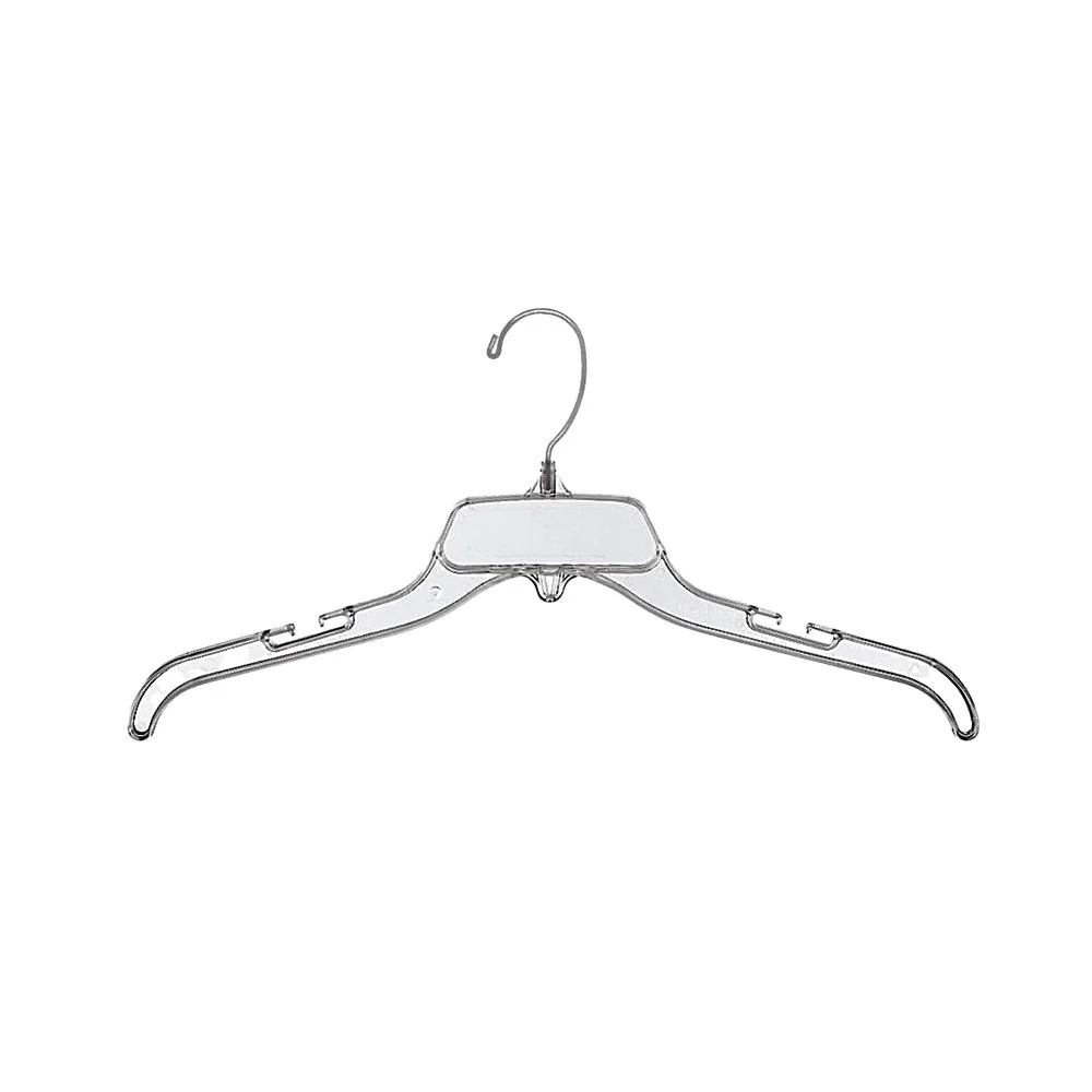 Clear Plastic Dress Hanger 17"