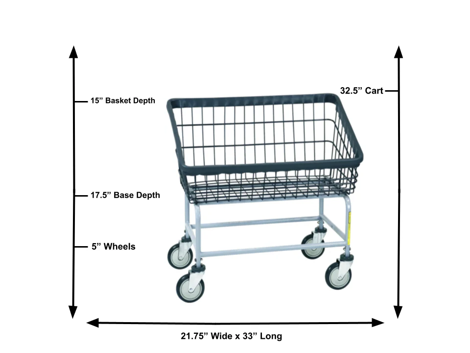 DURA-SEVEN LARGE FRONT LOAD WIRE LAUNDRY CART - Image 2