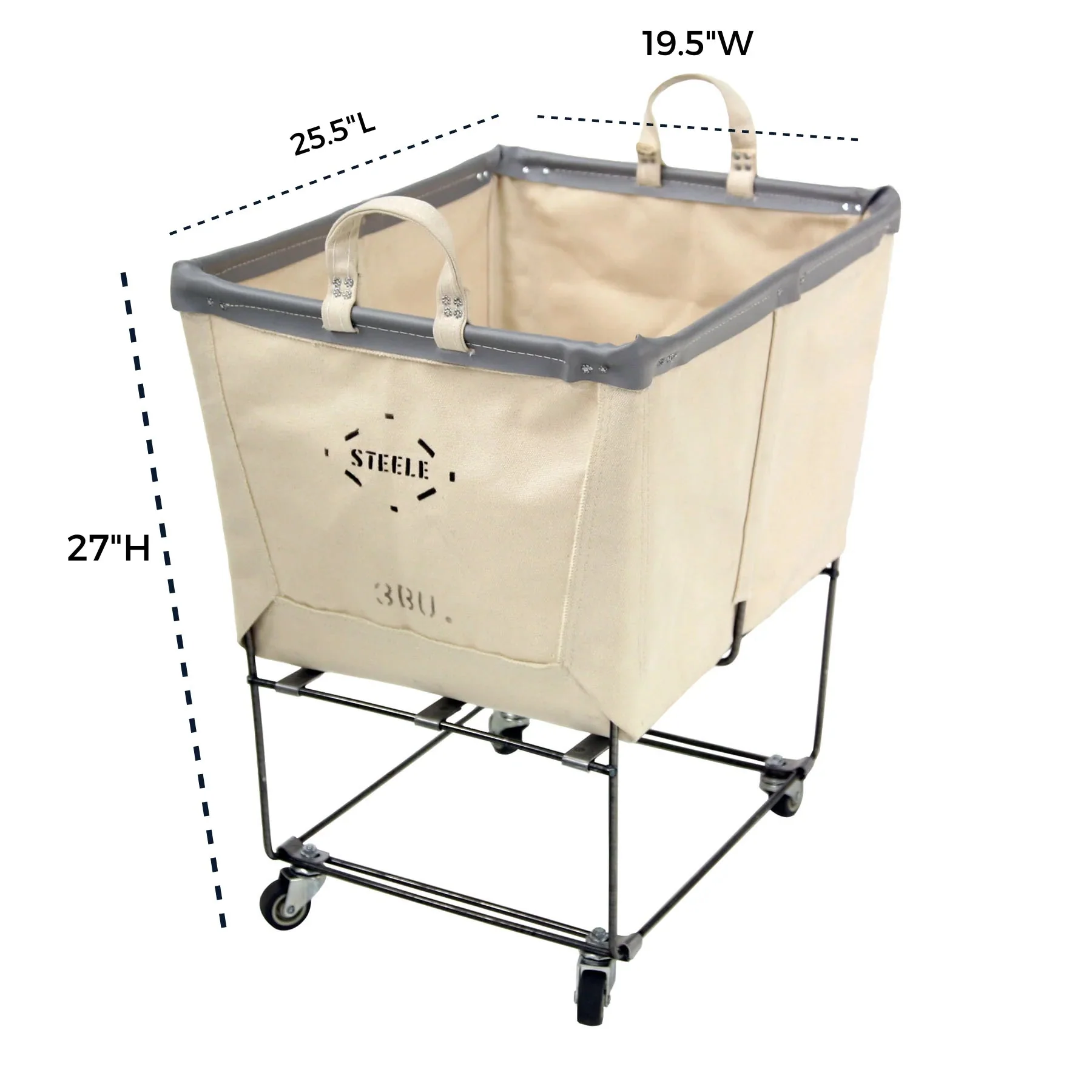 Elevated Canvas Basket-Permanent Style 3 Bushel - Image 4