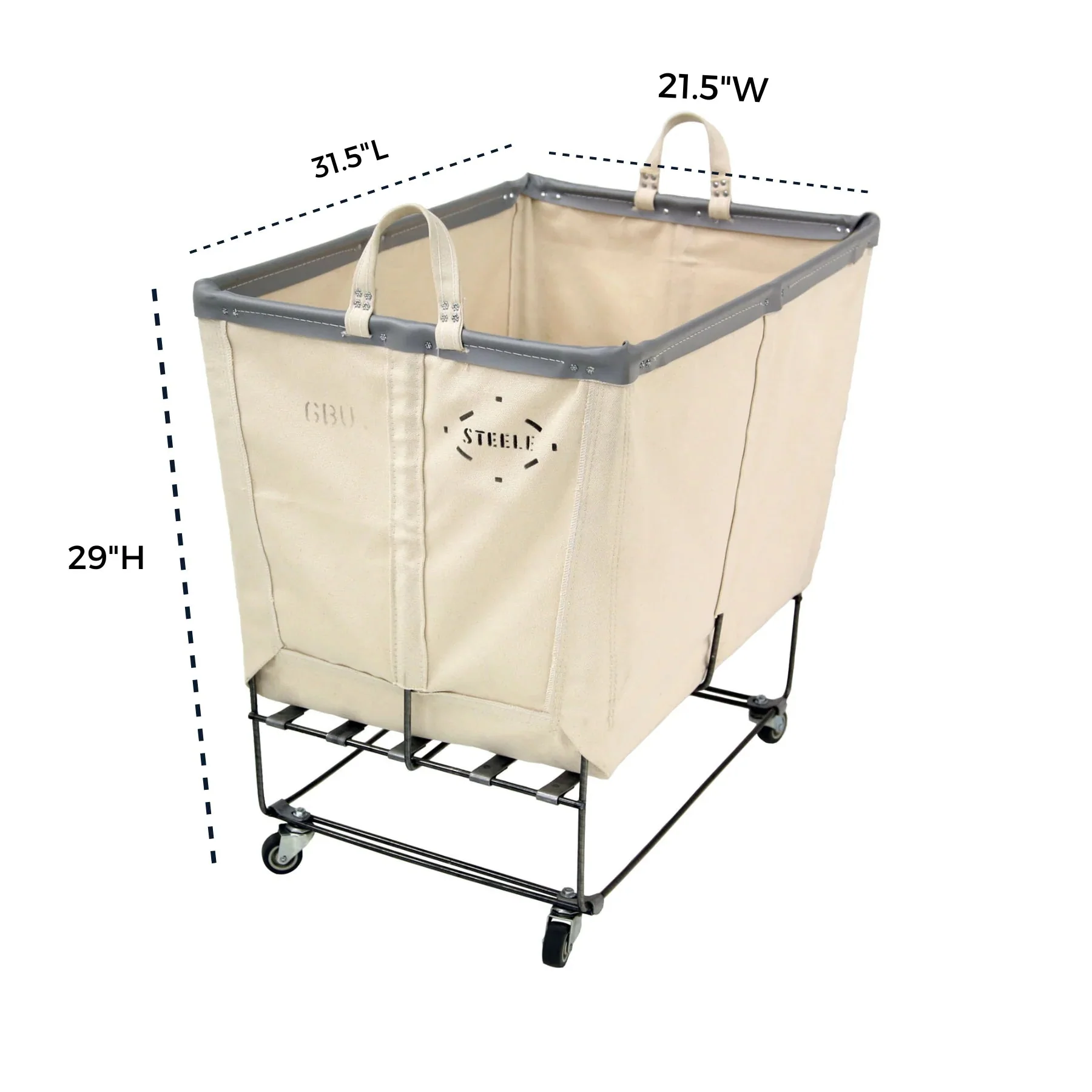Elevated Canvas Basket-Permanent Style 6 Bushel - Image 4