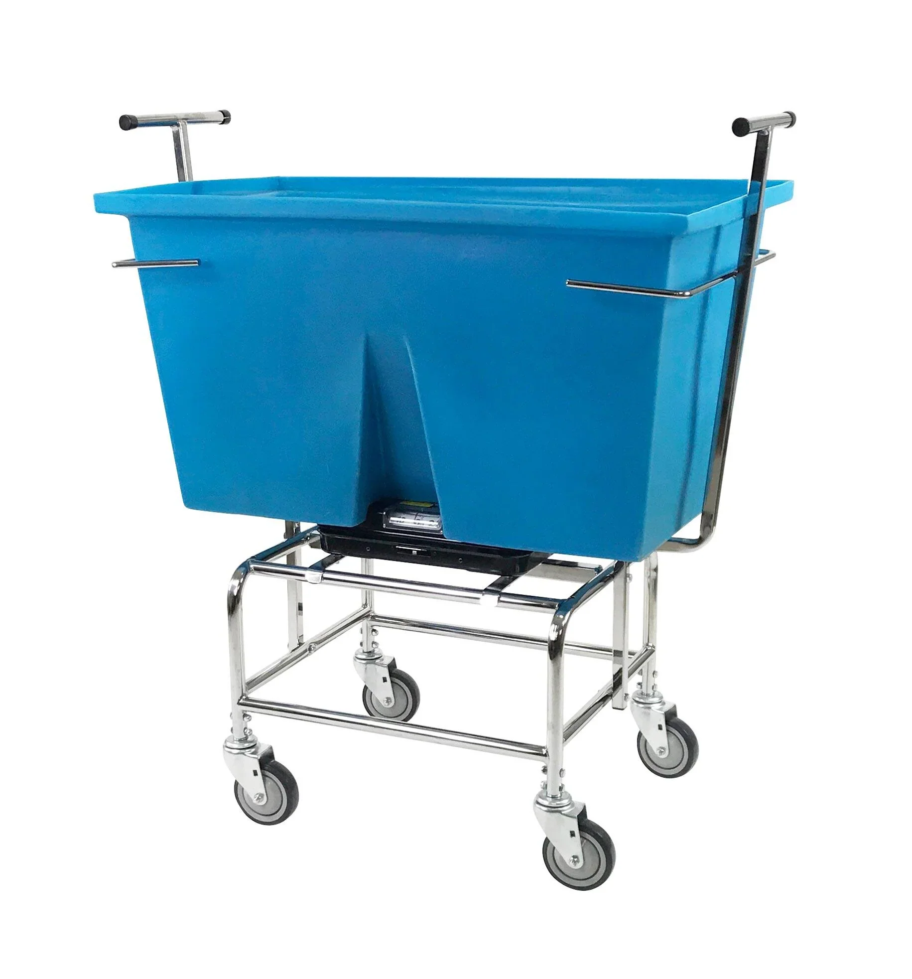 Mobile Laundry Scale w/Poly Tub, 250 lb. Capacity