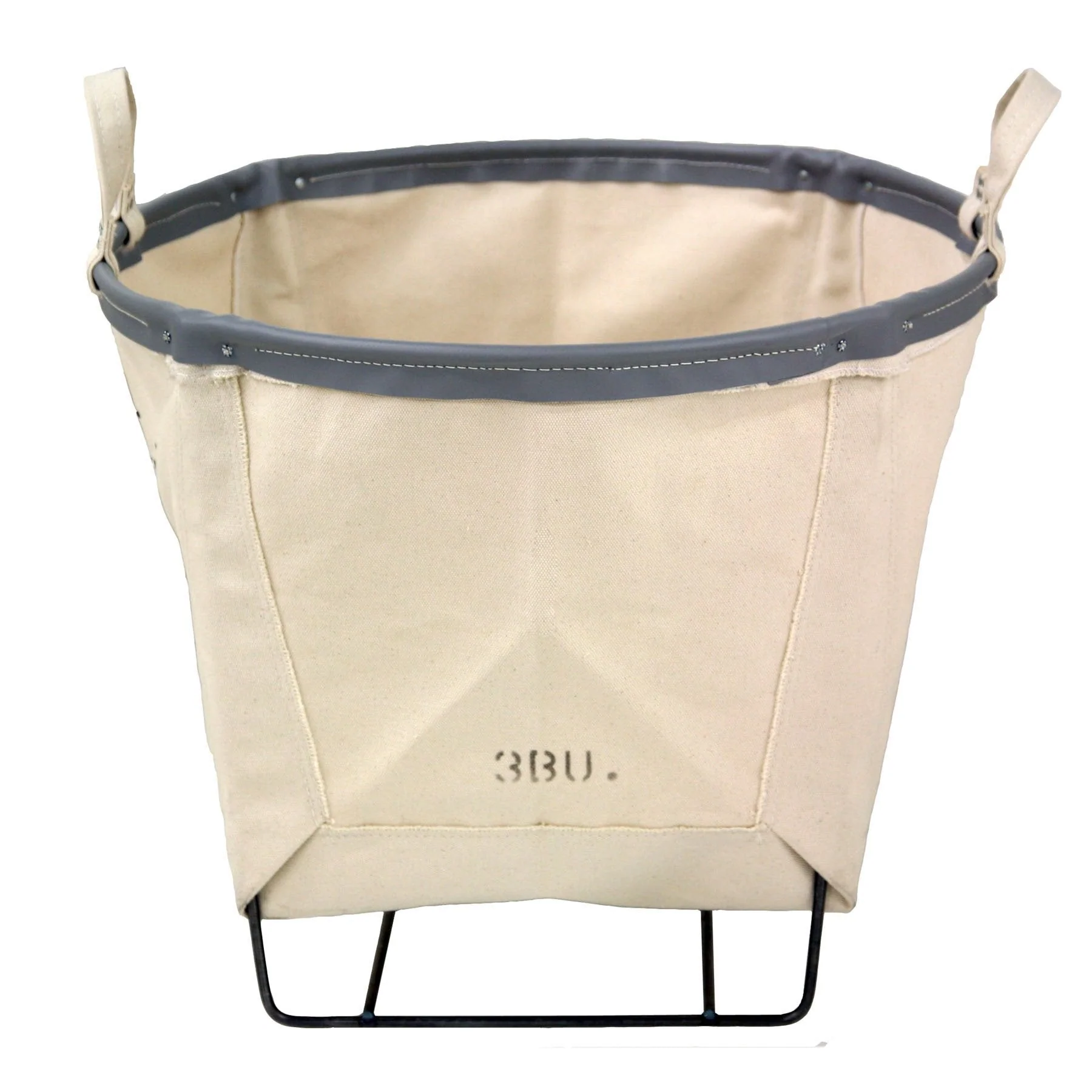 Canvas Round Carry Basket - 3 Bu - Image 3